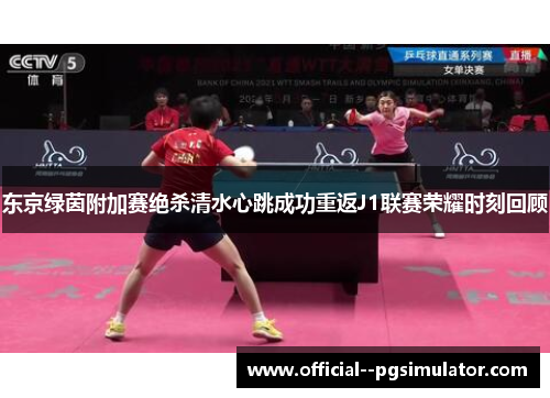 东京绿茵附加赛绝杀清水心跳成功重返J1联赛荣耀时刻回顾